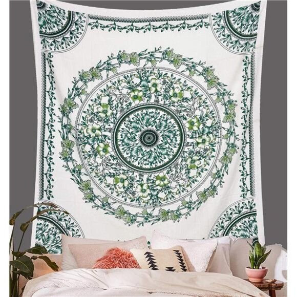 ANJANIYA Floral Wall Hanging Boho Tapestry, Mandala Dorm Décor Tapestry for Room - Picture 1 of 6